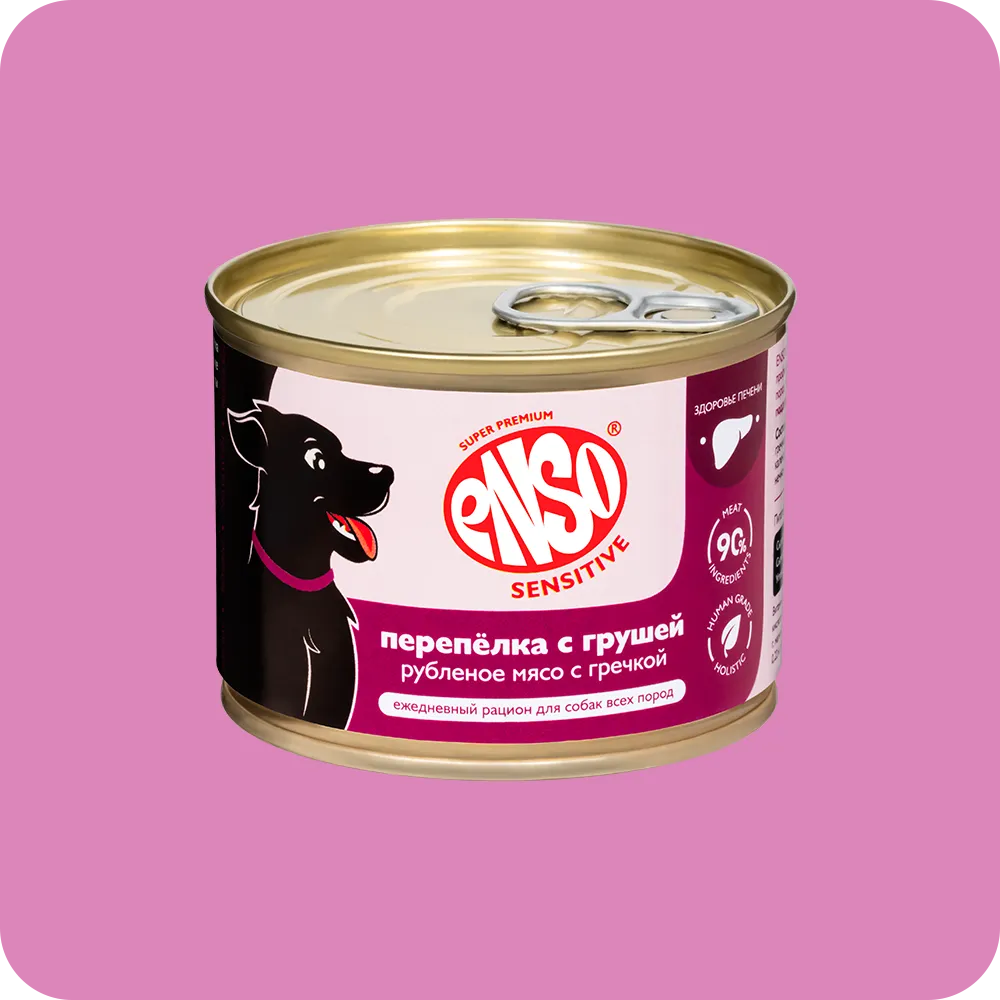 ENSO® Сенситив рубленое филе перепелки с гречкой и грушей