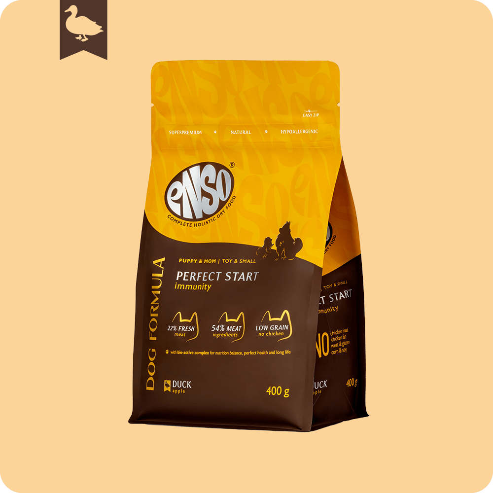 ENSO Dog Formula Perfect start сухой корм для щенков мелких и миниатюрных пород со свежей уткой