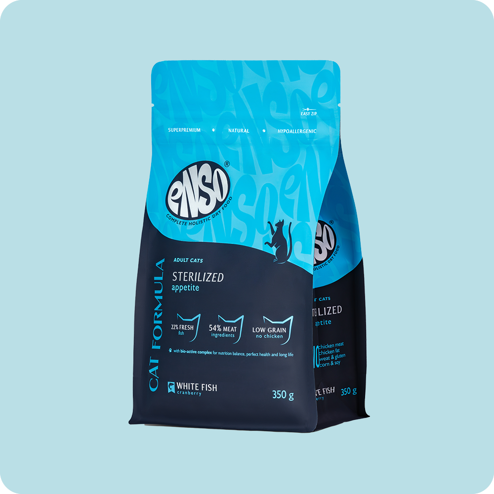 ENSO Cat Formula Sterilized сухой корм для стерилизованных кошек со свежей белой рыбой