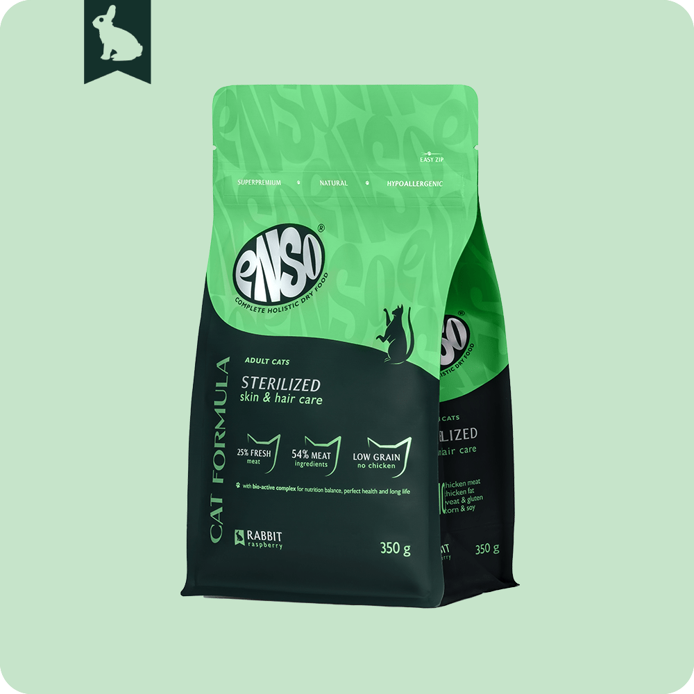 ENSO Cat Formula Sterilized сухой корм для стерилизованных кошек со свежим кроликом