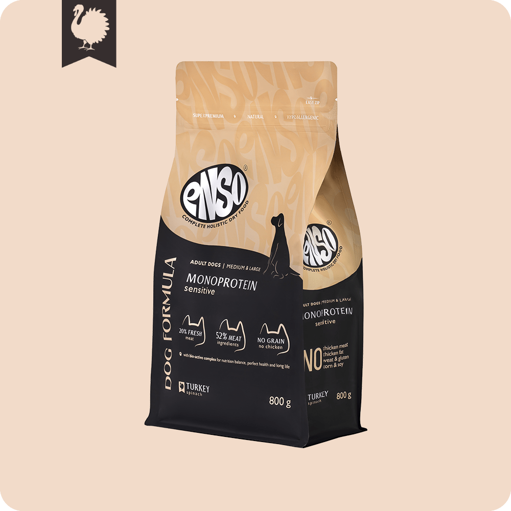 ENSO Dog Formula Monoprotein сухой корм для собак средних и крупных пород со свежей индейкой