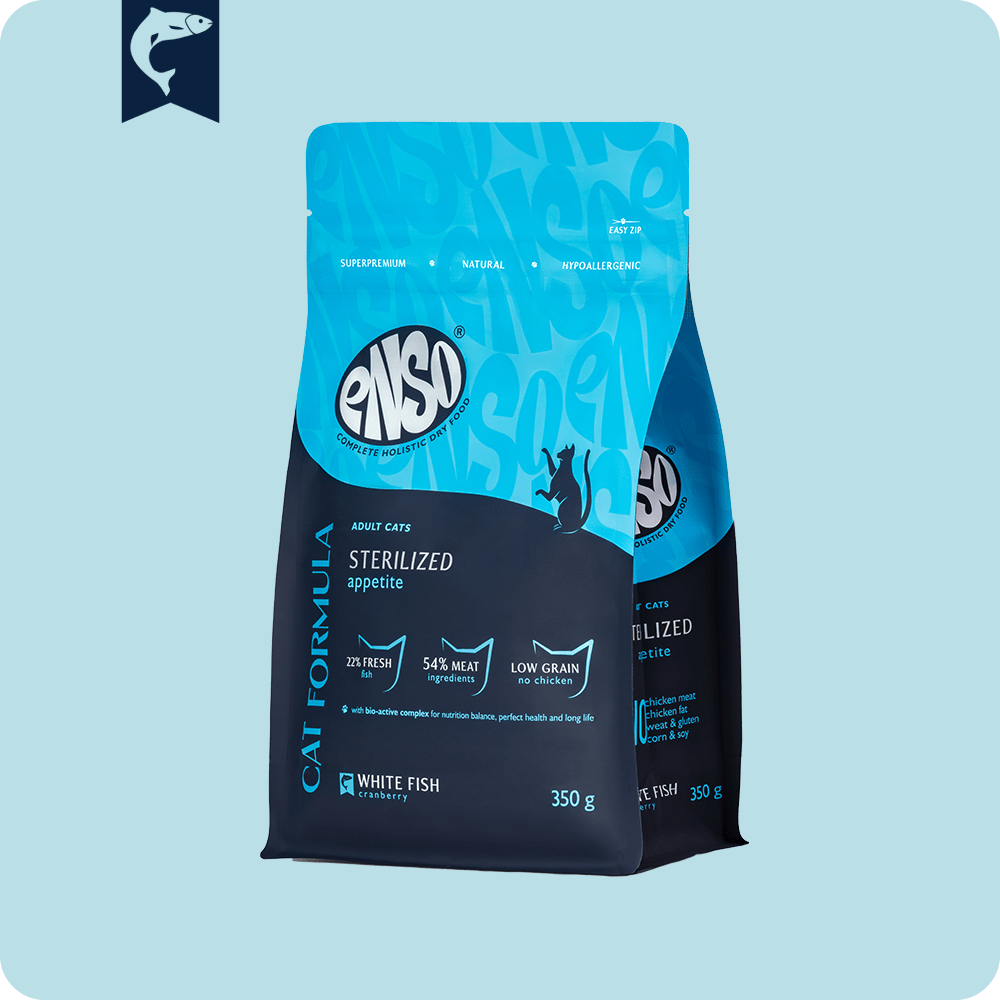 ENSO Cat Formula Sterilized сухой корм для стерилизованных кошек со свежей белой рыбой