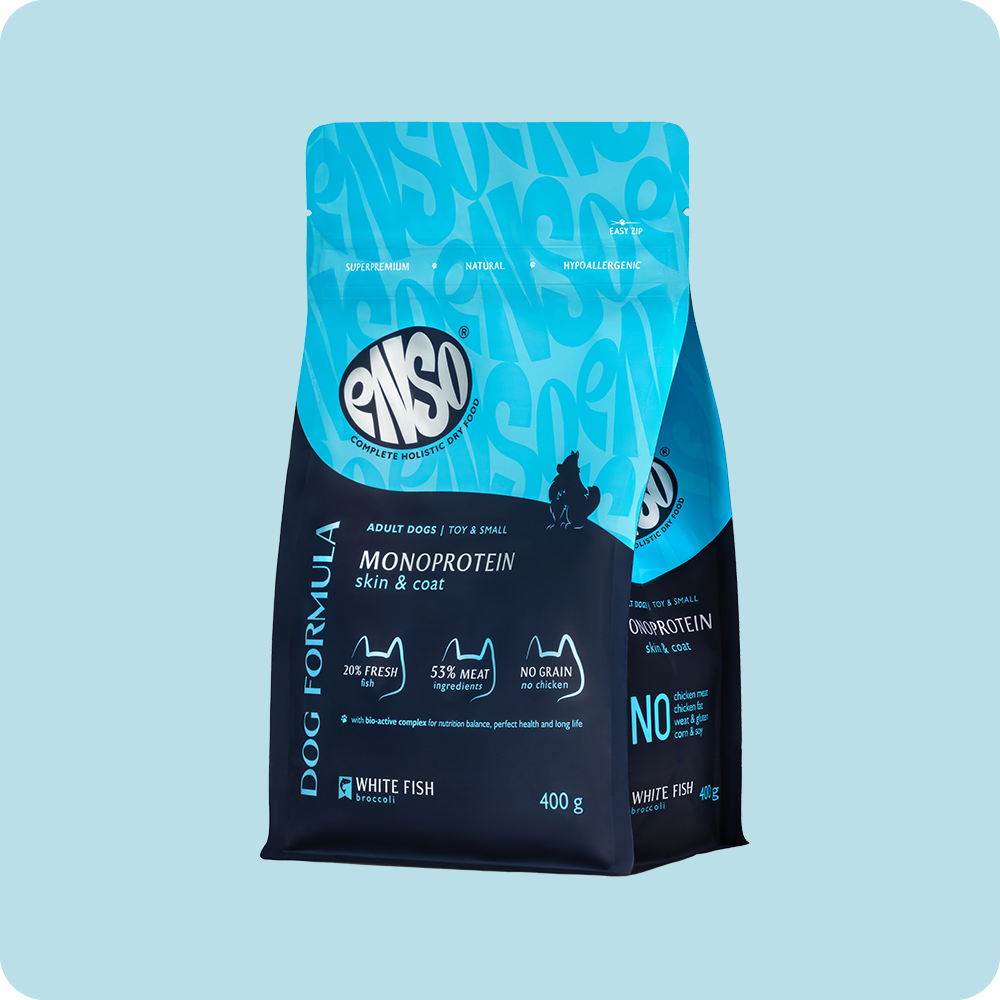 ENSO Dog Formula Monoprotein сухой корм для собак мелких и миниатюрных пород со свежей белой рыбой