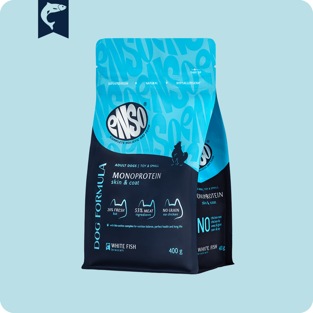 ENSO Dog Formula Monoprotein сухой корм для собак мелких и миниатюрных пород со свежей белой рыбой