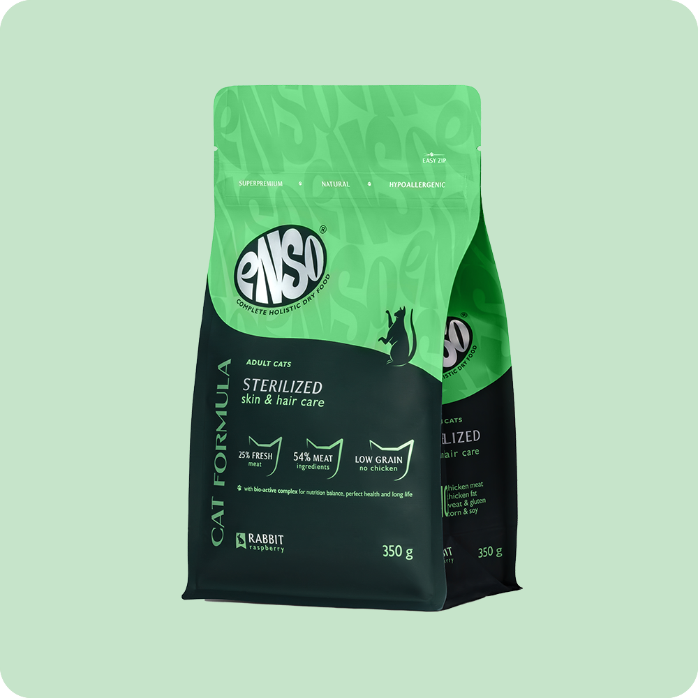 ENSO Cat Formula Sterilized сухой корм для стерилизованных кошек со свежим кроликом