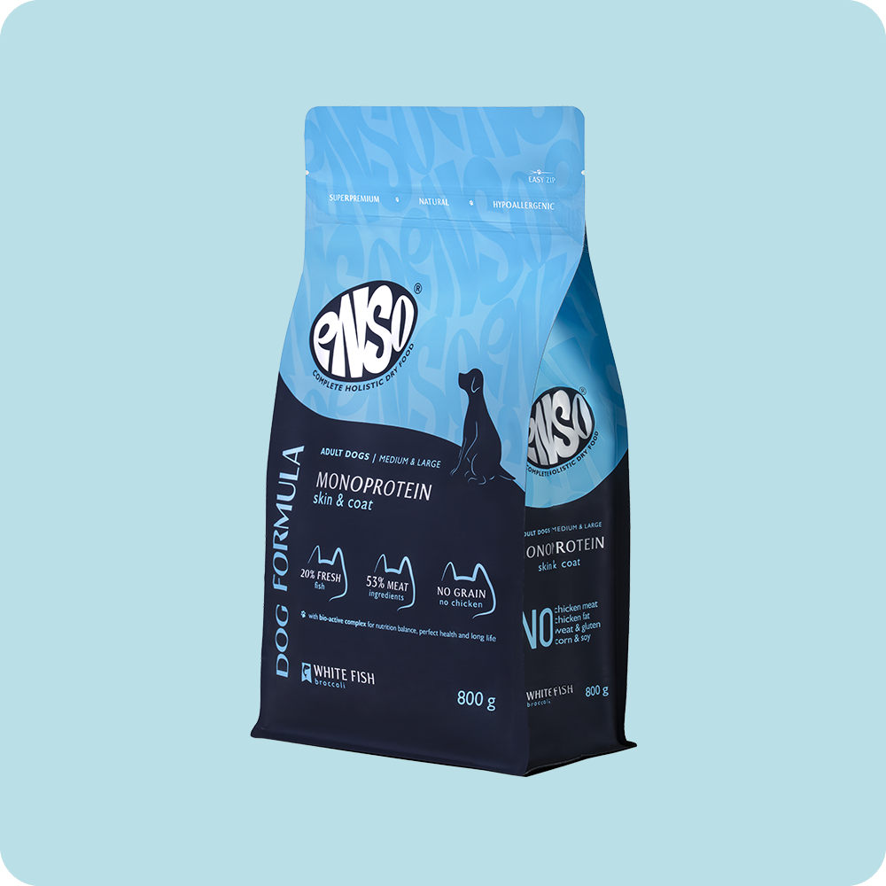 ENSO Dog Formula Monoprotein сухой корм для собак средних и крупных пород со свежей белой рыбой